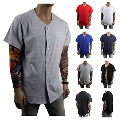 Men Baseball T-Shirt Cotton Jersey Plain Solid Sports Team Raglan Tee S-3XL