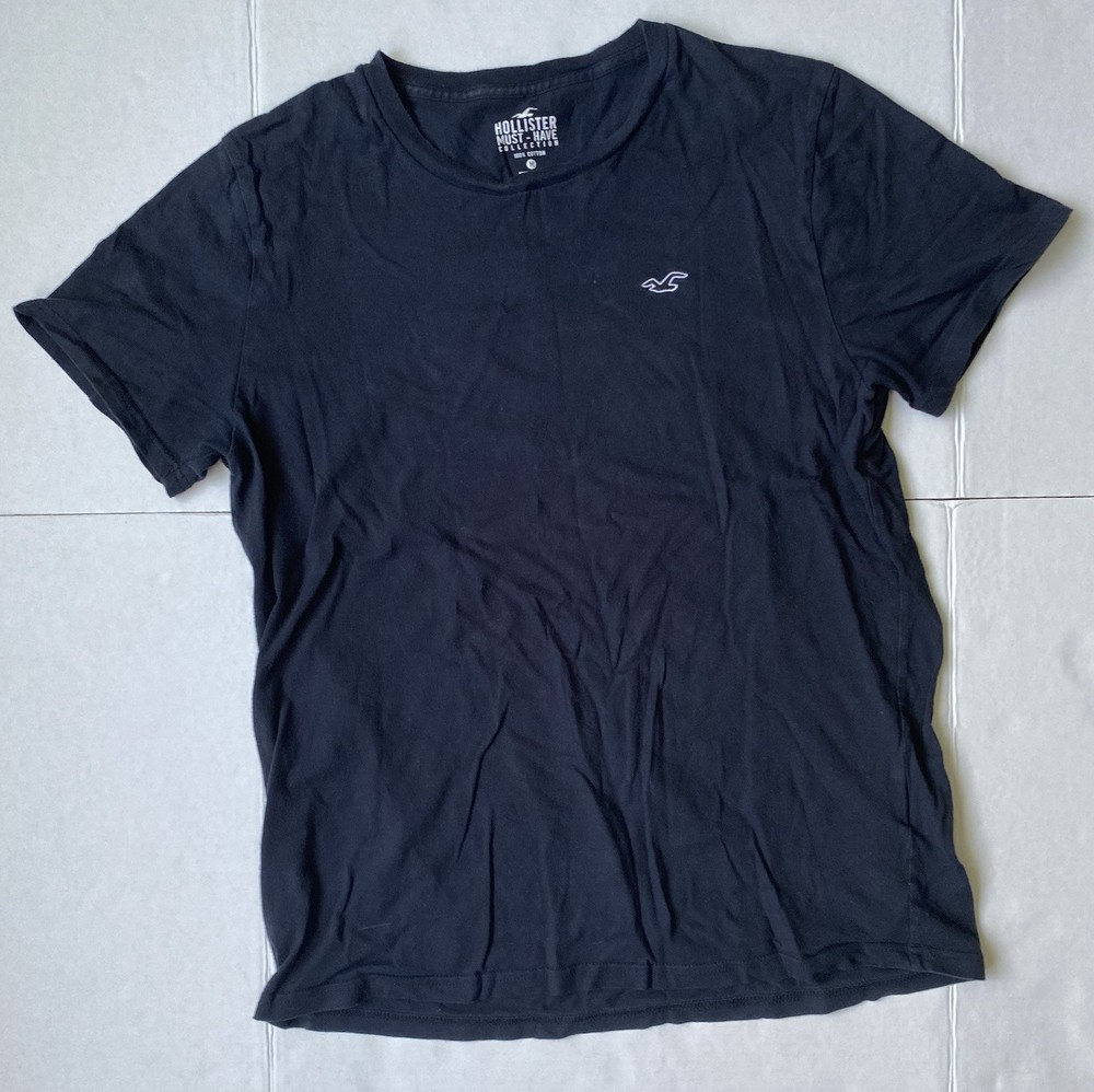 Hollister Must-Have Collection Black Crew Neck T-Shirt Mens Medium