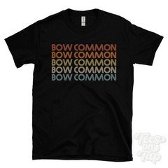 BOW COMMON REPEATED RETRO STYLE T-SHIRT mens & womens uk place name gift