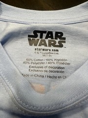 Star Wars Graphic/Path Graphic T-Shirt M Light Blue(Read Listing) L24 W20