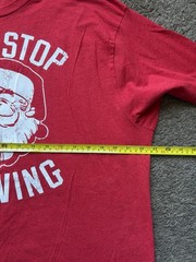 Holiday Time Men’s XL Red Crew Neck Short Sleeve Santa Graphic T-Shirt