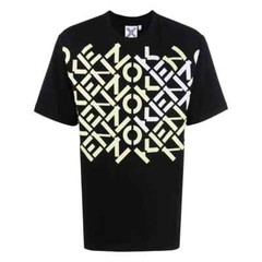 KENZO Men’s Apricot Logo Printed Crewneck T-Shirt, Size S BLACK