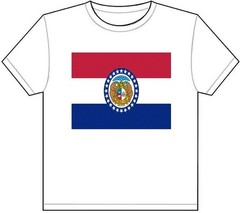 MISSOURI STATE FLAG T-SHIRT TEE PICTURE PHOTO st louis jefferson kansas 1390