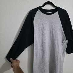 Anvil Adult Cotton Baseball Tee – Size Large – 100% Preshrunk Cotton