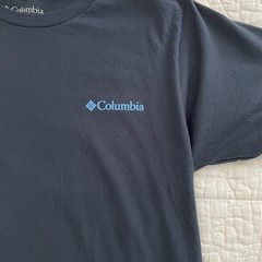 2Pc Columbia Men’s Navy Green Graphic Logo Cotton T-Shirt Short Sleeve S