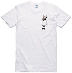 Funny T Shirt Panda In Pocket Print Regular Fit 100% Cotton Tee
