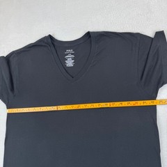 Polo Ralph Lauren V-Neck T-Shirt Mens L Black Red Pony Logo Classic Fit Cotton