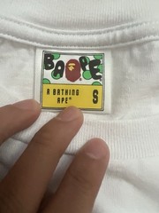 A Bathing Ape BAPE White Ape Head Logo Graphic Crew Neck T-Shirt Men’s S