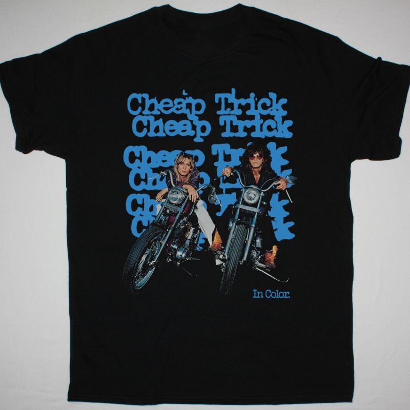 VTG Cheap Trick In Color Men T-shirt Black Cotton Unisex All Sizes 2F290