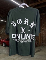 Born x Raised x Online Ceramics Tee Size Large Forest Green