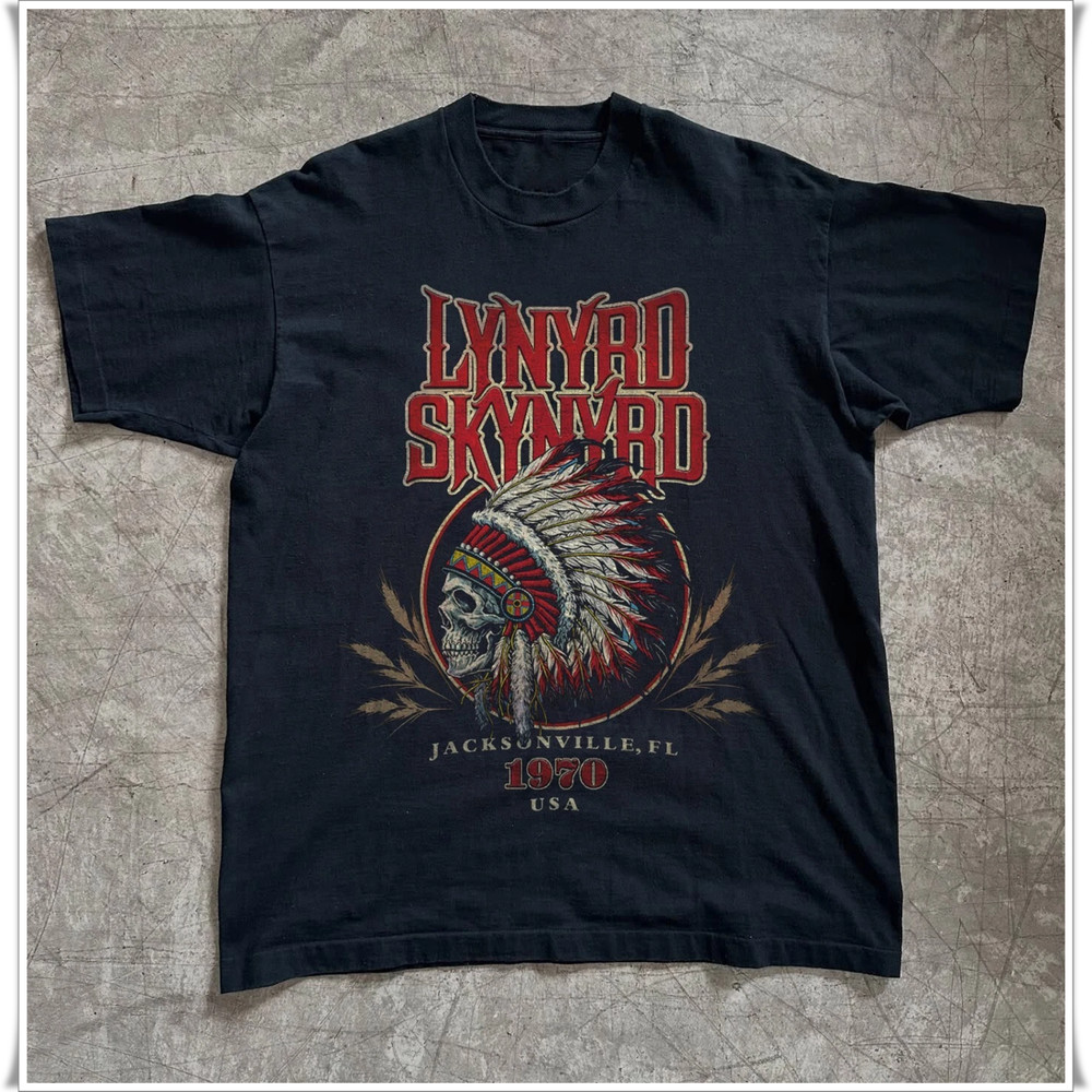 Lynyrd Skynyrd T-Shirt, Southern Rock Band Unisex Black T-shirt, Size S-5XL
