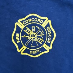 Concord Fire & Rescue T-Shirt Men’s Size XL Blue Fireman Firefighter