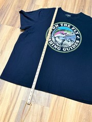 Hybrid On The Fly Fishing Guides Tee Shirt Men’s 3XLT Black