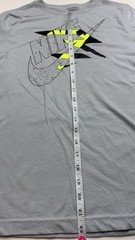 Nike 3BRAND Graphic Logo T-Shirt Gray Youth L Crew Neck Short Sleeve Knit