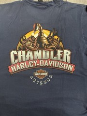 Harley-Davidson Large Chandler, Arizona T-Shirt Navy Blue Short Sleeve Tee