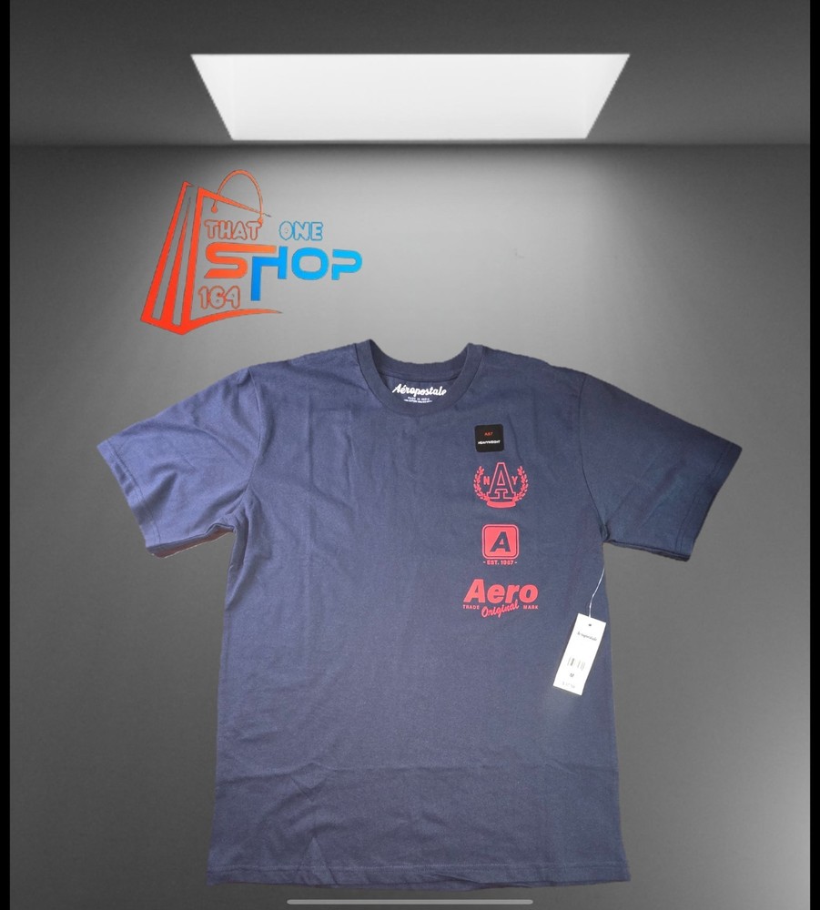 Aeropostale Men’s Graphic T-Shirt Blue Short Sleeve Size Medium