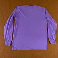 Comfort Colors Mens Medium Purple Heavyweight Long Sleeve Crew Neck T-Shirt New