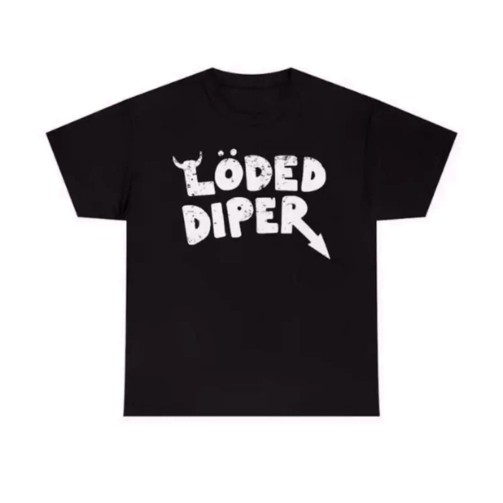 Loaded Diaper Unisex Heavy Cotton T Shirt Vintage Distressed Menswear Tee