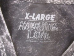 Hawaiian Lava Size XL Mens Gray Short Sleeve Crew Neck Casual Logo TShirt 081