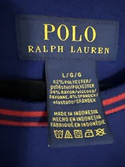 POLO RALPH LAUREN men t shirt large BLUE CASUAL BEACH OFFICE PULL ON CREW NECK