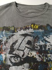 Captain America T Shirt Gray Large