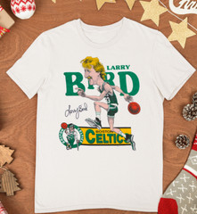 Larry Bird Vintage 1980s Boston Black Men S-234XL T-shirt