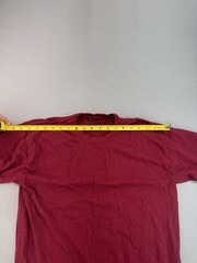 Gemrock Unisex Cotton T-Shirt Size Large Plain Maroon Crewneck Short Sleeve Tee