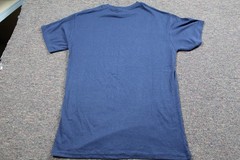 Homespun Men’s Navy Blue Basic T-Shirt Size M Cotton Blend Crewneck Regular