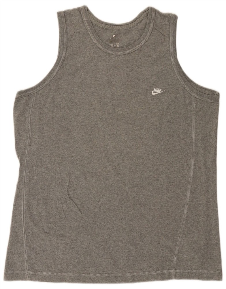Nike Mens Vest Top UK 42/44 Large Grey Cotton AK03