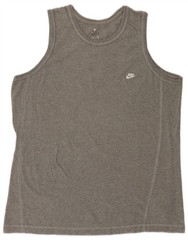 Nike Mens Vest Top UK 42/44 Large Grey Cotton AK03