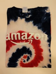 Amazon Employee Swag Red White & Blue Tie Dye T-Shirt Men’s 4XL Short Sleeve