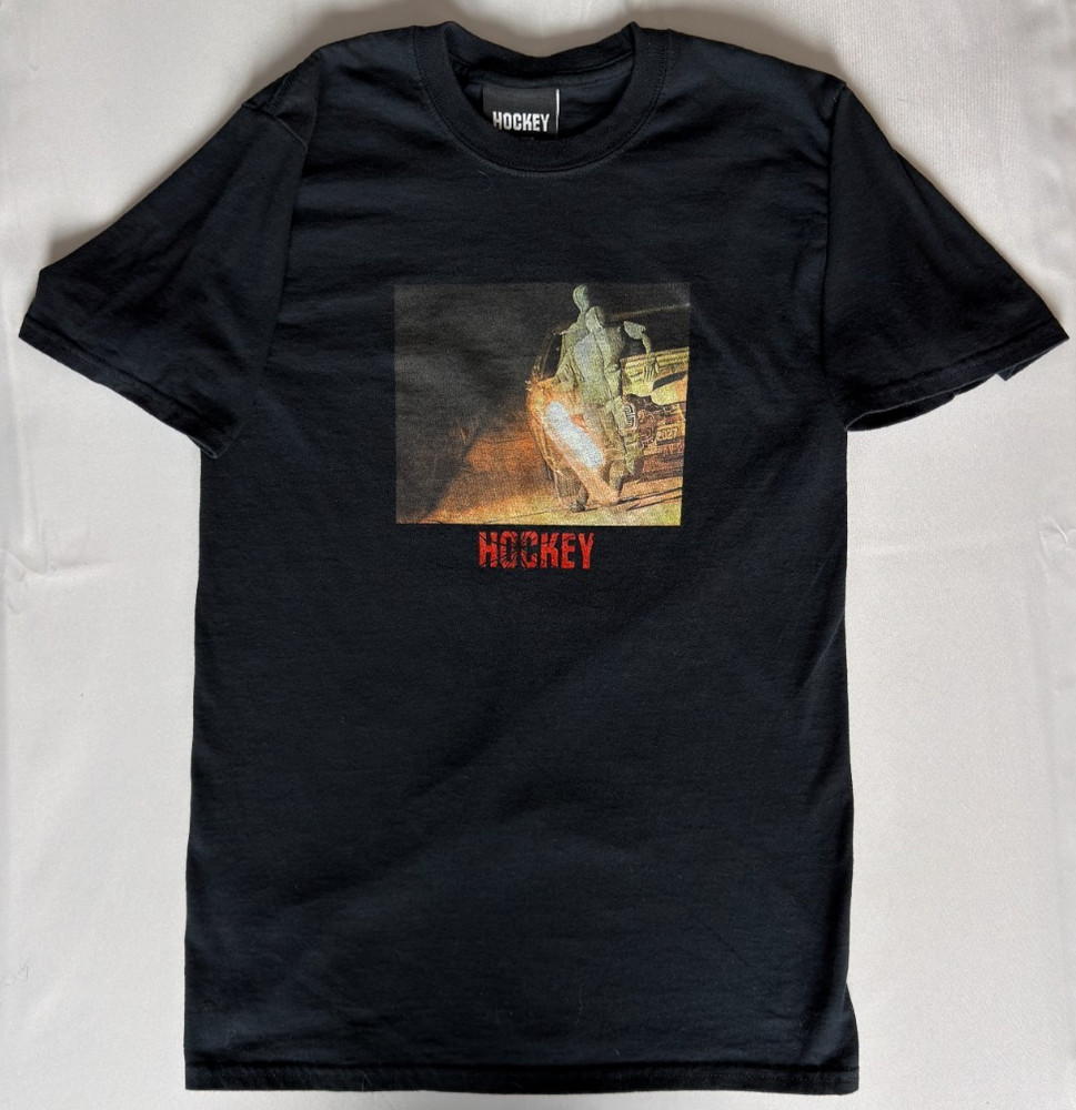 Hockey Eyes Without A Face T Shirt Mens Small Black Graphic Skate Tee NWOT
