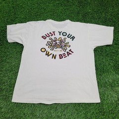 Vintage 1992 Colorful Bobcats Jammin Shirt L/XL 23×26 White