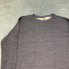 Lee Thermal Shirt Mens Large Charcoal Gray Waffle Knit Regular Fit Side Slit