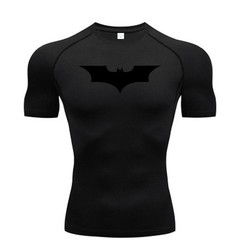 Bat Printed Men’s Tight T-shirt Running Compression Compression T Shirt Gym .