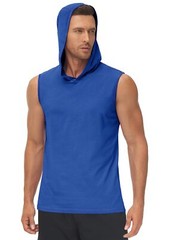 Men’s Muscle Hoodies Sleeveless Tank Tops Gym Fitness Running Sport Vest T-Shirt