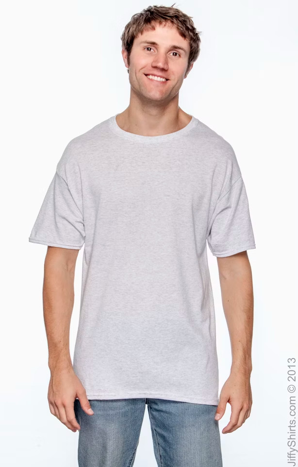 Hanes 5170 – 50/50 Ecosmart Short Sleeve Tee – Ash Size Medium