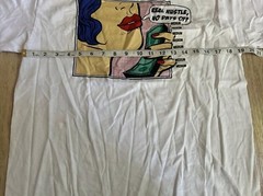 Lichtenstein Style “Real Hustle, No Days Off”Graphic T Medium Comic Graphic New