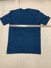 American Apparel Sustainable Collection Unisex V Neck T-Shirt 100% cotton Blue M