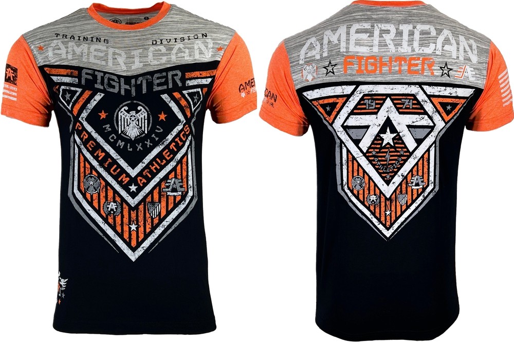 American Fighter Men’s T-shirt Hunter Crew Neck Athletic Panel tee XS-4XL