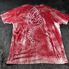 Rawyalty Couture T-Shirt Mens 3XL Red Silver Foil Rhinestone V-Neck Streetwear