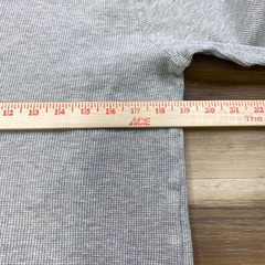 Jachs Waffle Knit Thermal Mens Large Heritage Cotton Blend Crewneck Grey Shirt