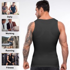 Gynecomastia Compresson Top Men’s Body Shaper Toning T-Shirt Ultra Durable Vest