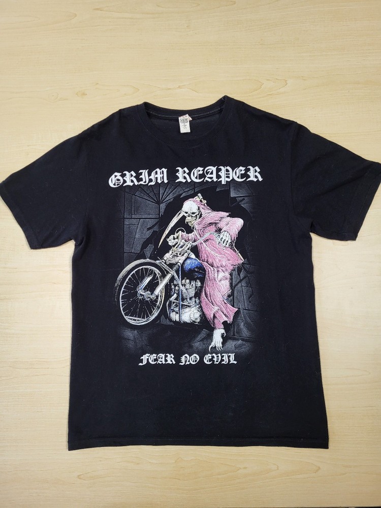 Grim Reaper T-Shirt Medium “Fear No Evil” Steve Grimmett R.I.P.
