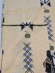 Shirt Pullover L Broadcloth SS Dashiki Aztec Aborigine Pockets