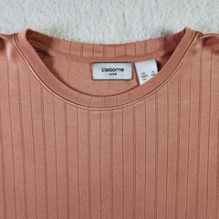 Vintage Y2K Claiborne LUXE Silk Blend Rib Knit T-shirt XL Orange Luxury Crew Tee