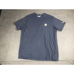 Carhartt Force Mens XL Relaxed Fit Pocket T-Shirt Navy Blue Short Sleeve Work Te