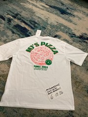 NWT Nike Air Jordan Graphic MJ’s Pizza 23 White T-Shirt Men’s Sz L FREE SHIP