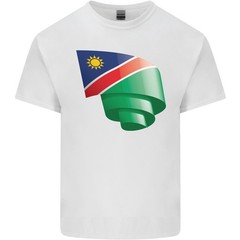 Curled Namibia Flag Namibian Day Football Mens Light Cotton T-Shirt