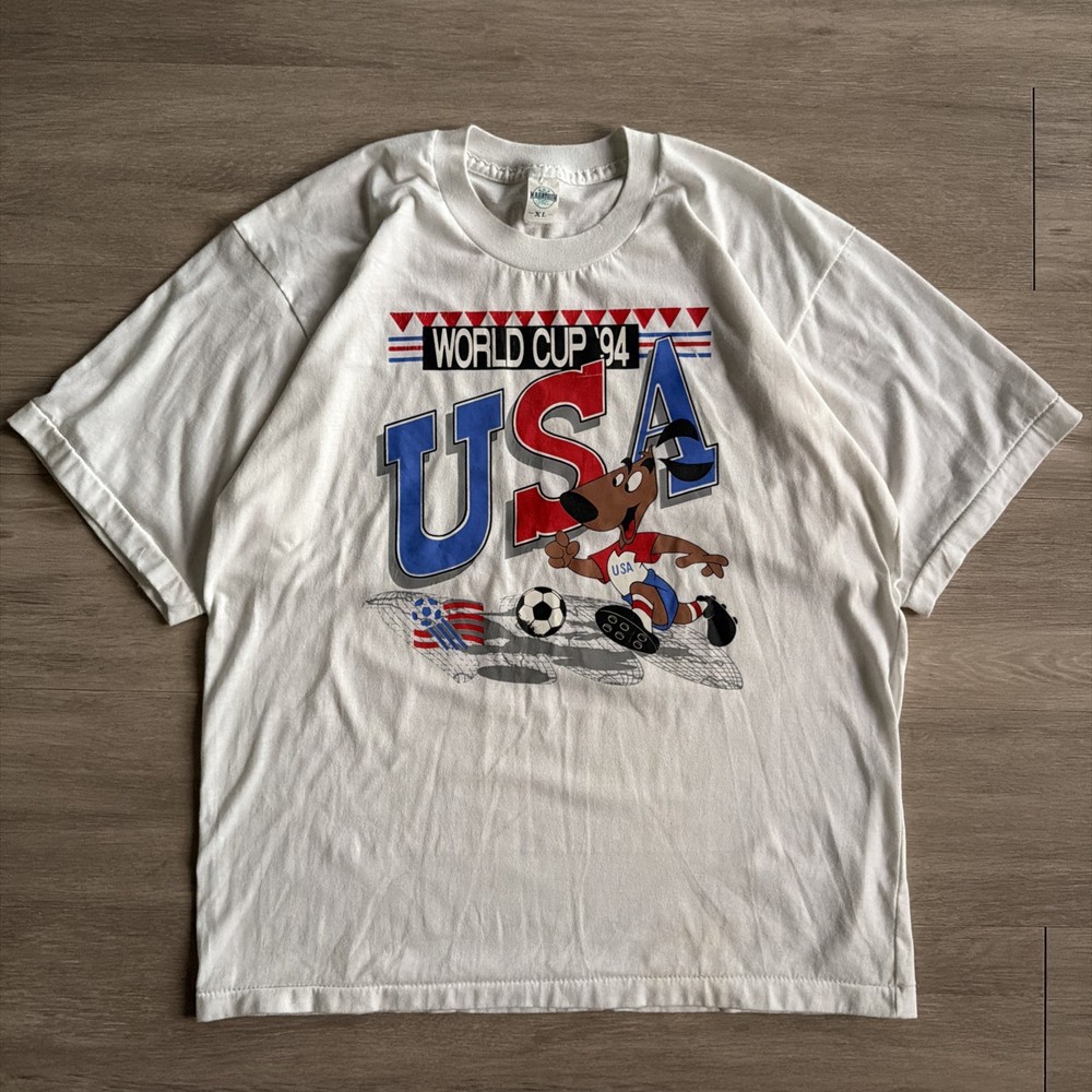 Vintage 1994 World Cup USA Soccer T Shirt XL Single Stitch Made in USA FIFA Tee